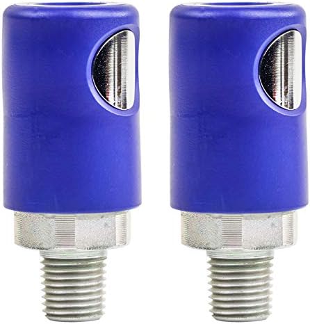 2 Pack Prevost Silver Air Plug Coupler IRC 061251 1/4" MNPT Quick Coupling