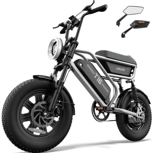 URLIFE Electric Bike for Adults Teens,1000W Peak Ebike with Storage Box,48V 13AH Battery,20+MPH Electric Dirt Bike,16" Fat Tire Off-Road E Bike,UL 2849 Certified image 5