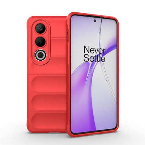 Image of Amazon Brand-Solimo Mobile Cover for OnePlus Nord CE4 5G | Full Camera Protection | Liquid Silicon Case | Flexible Bumper Case for OnePlus Nord CE4 5G (Red)