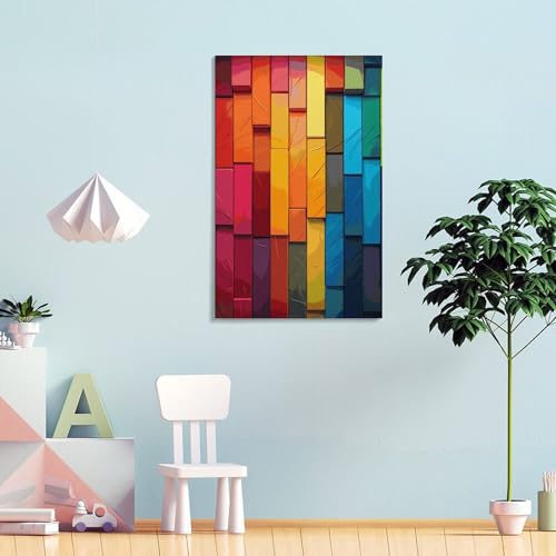 Impression d'art mural sur toile colorée pour salon et bureau moderne