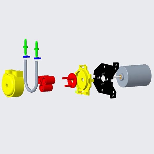 Miniatura 5 de Gikfun Bomba de dosificación peristáltica de 12 V CC Bomba de líquido para acuario laboratorio analítico DIY EK1977 (ángulo derecho)