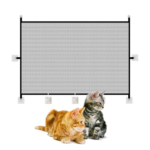 THXFUNAREA Cancelletto per Bambini,Cancelletto per Gatti,Cancelletto per Cani,Cancelletto per Scale, senza foratura, protezione per scale, senza forature, griglia per scale (110 x 72 cm)