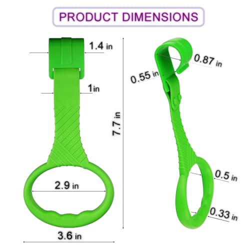 5pcs baby pull up rings - premium pull up handles standing walker tool - plastic walking exercises assistant rings for infants babies toddler - ergonomic handles - 5 colors