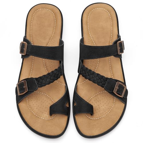 Sandales confortables femme à semelle douce et boucle réglable
