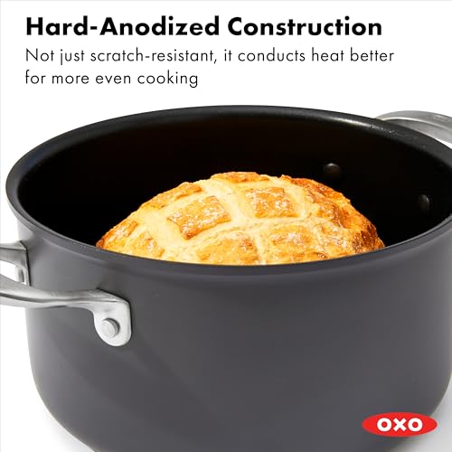 Image of OXO Enhanced 10 Piece Cookware Pots & Pans Set, PFAS-Free Ceramic Nonstick, Durable Hard Anodized Cookware, Scratch Resistant, Stainless Steel Handle, Good Grips, Dishwasher & Oven Safe, Black