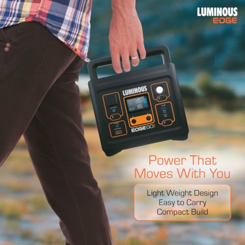 Image of Luminous Edge GO P700 Portable Power Station | 500W Output | 288 Wh | Fast Charging | Powers Multiple Devices | For Campers, Outdoor Shoot, Travel, Outdoor Parties, & Home Back-up | 5 Year Warranty