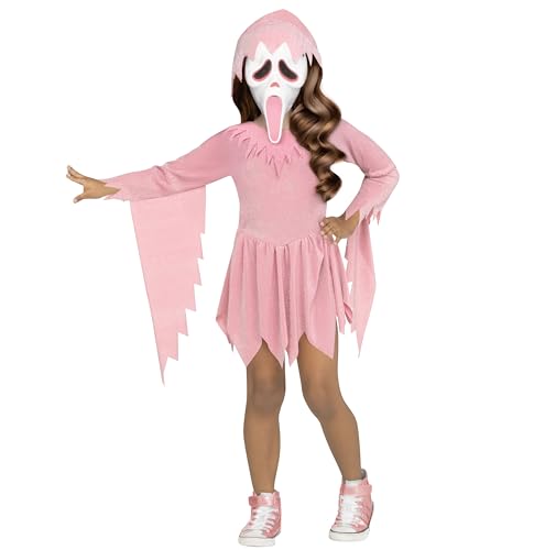 Fun World Disfraz Shimmer Ghost Face XL 4-6 Pastel Rosa miniatura 1
