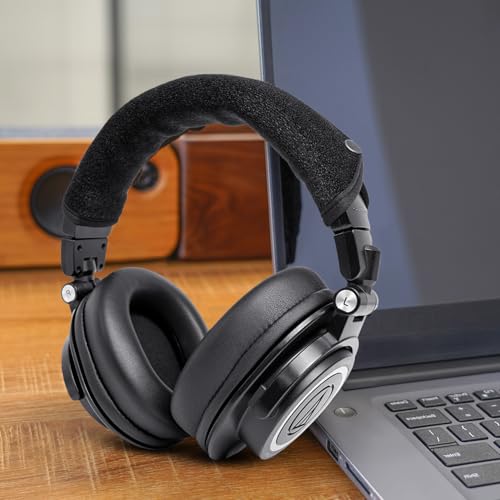 Almohadillas de repuesto GEVO y funda protectora para diadema compatibles con audífonos Audio Technica ATH M50, M50X, M50XBT, M40X, M30X, M20X, MSR7, SX1 (Negro) miniatura 7