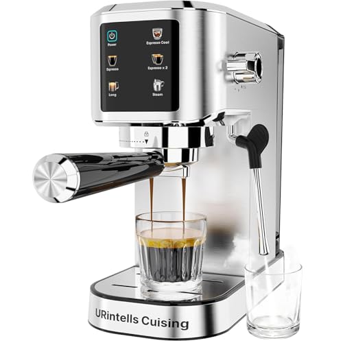 Espresso Machine 20 Bar,Touchscreen Espresso Maker with Steam Milk Frother,