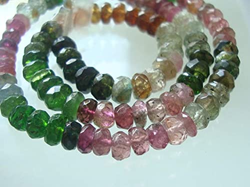 Perles tourmaline facettées pour réparer un collier ancien ou enfiler des gemmes