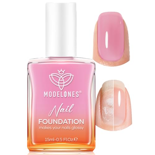 modelones Nail Strengthener Jelly Purple Pink Nail Repair for Damaged Nails Strengthening Polish...