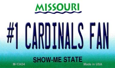 SMART BLONDE Number 1 Cardinals Fan Novelty Metal Magnet M-13434
