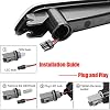 NJSBYL E320 E350 E550 E63 AMG LED Side Marker Lights For 2007-2009 Mercedez Benz E-Class W211 Facelift Clear Lens Sidemarker White LED Turn Signal Driving Running Lights OEM 2118200921