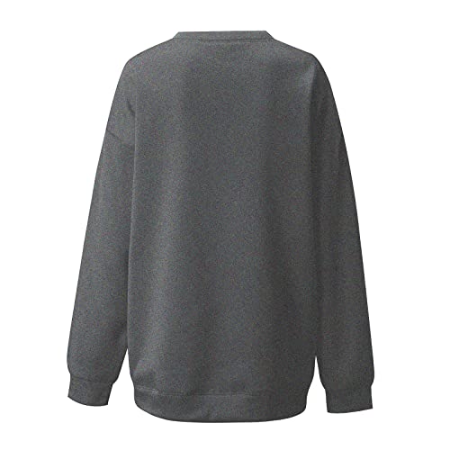 Jjhaevdy Women's Valentine's Dayl Print Sweatshirt Casual Long Sleeve Round Neck Loose Blouses Pullover #TOP2