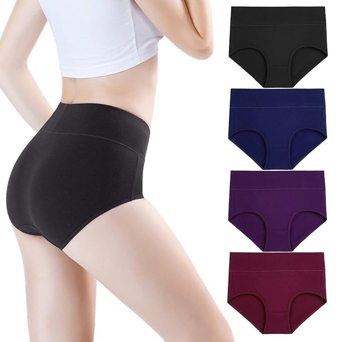 TEXTREE Womens High Waisted Underwear Cotton Panties Regular & Plus Size | Women Briefs Panty | Panty for Women | Combo Set Panty | Ladies Panty Set-image-15