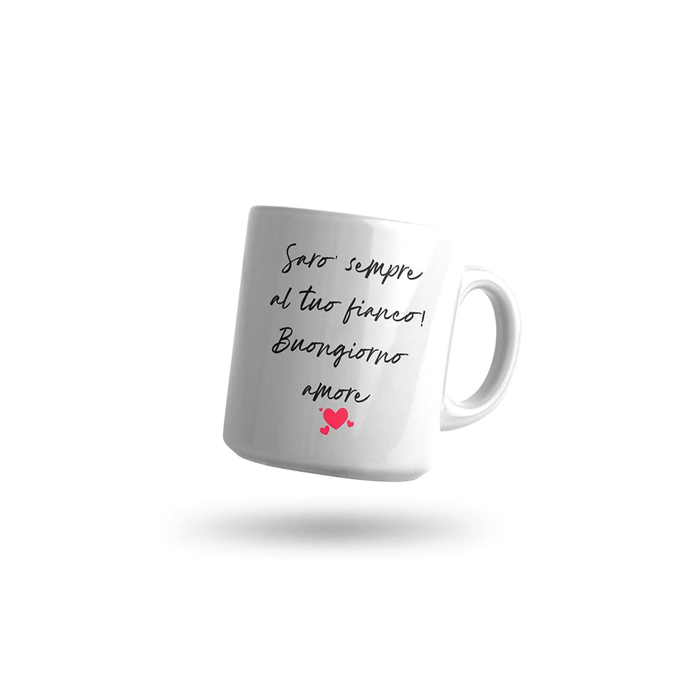 Jungle Mug Tazza d'amore Tazza | Ti amo cuore pensi a me al mattino dichiarazione | Idea Regalo | Originale Natale San Valentino Compleanno Festa Uomo Donna Marito Moglie Tesoro