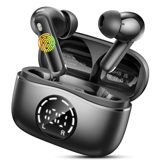 Cuffie Bluetooth, Auricolari Bluetooth 5.4 Cuffie Wireless in Ear ENC Cancellazione Rumore con 4 microfono, Cuffiette Bluetooth 48 Ore di Riproduzione, Cuffie Senza Filo Impermeabile per Android/iOS