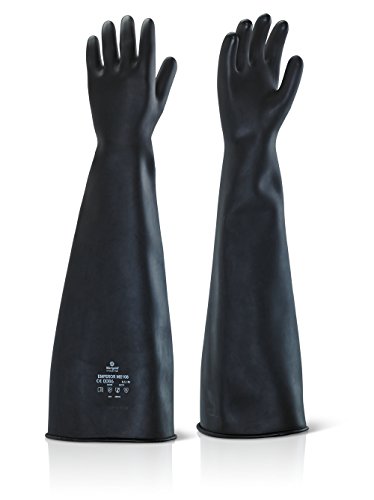 Image of INDUSTRIAL LATEX HEAVY WEIGHT 24" GAUNTLET BLACK 09