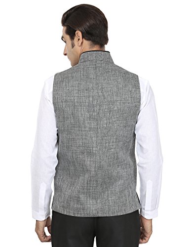 WINTAGE Men's Rayon Bandhgala Nehru Vest Waistcoat - Two Colors3