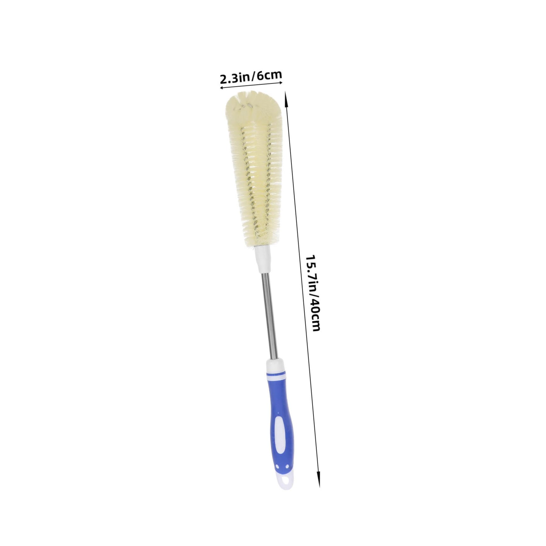 OUNONA Stainless Steel Handle Cup Brush Practical Mug Brush Pp Nylon Cleaning Brush Cleaning Bottle Brush Blue