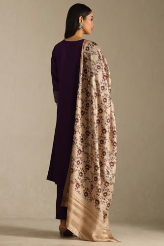 Image of Soch Womens Blend Woven Design Suit Set With Zari