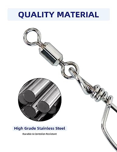 Émerillons de pêche BLUEWING anti-vrillage pour lignes de mer 189,6 kg - 5
