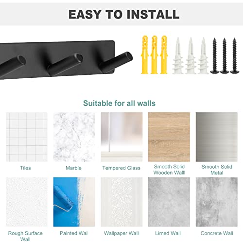 Lwenki Key Holder For Wall, Key Rack With 4 Key Hooks To Hang Keyrings, Dog Leash, Umbrella, Sunglasses thumb #5