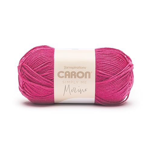 Image of Caron Simply Me Merino Soft Yarn for Crocheting, Shocking Pink, 3-Pack