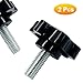 BokWin 2 Pcs Hex Shaped Clamping Knob M8x20mm Thread Knob Tightening Screw for Umbrella Base Replacement(Black)