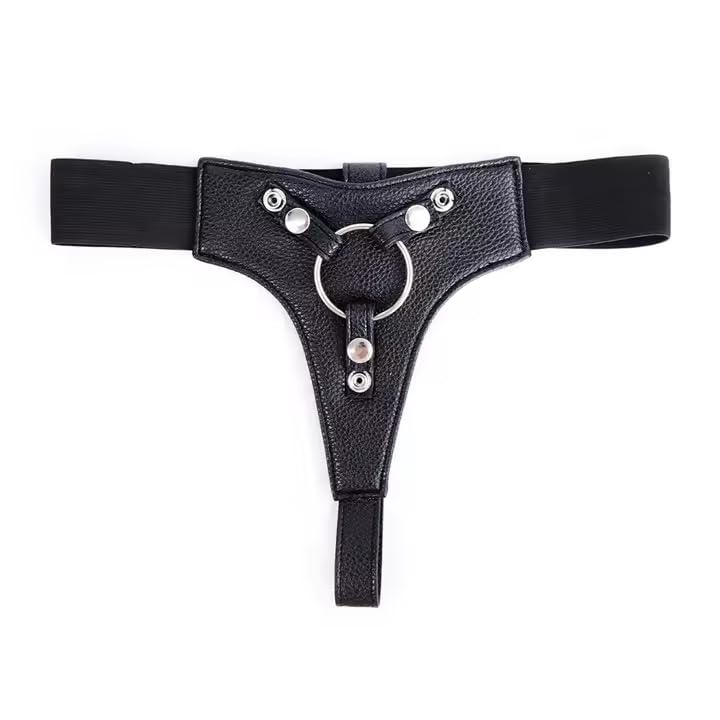 Cinta per Strap on, Cintura strap-on senza lacci, Imbracatura elastica per dildo, Mutanda per indossare pene finto. Solo cintura strapon.