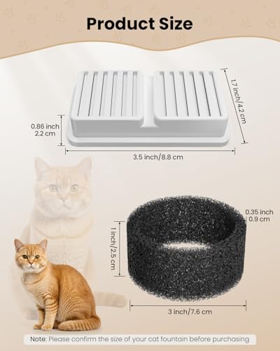 PawPoll Zestaw filtrów Cat do fontanny wodnej, 12 wymiennych filtrów i 12 filtrów piankowych