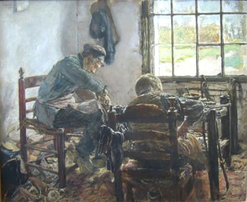 Art tableau Schusterwerkstatt Max Liebermann avec impression haute définition sur toile