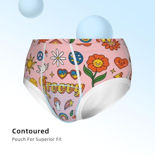 Retro 70s Hippie 100% Cotton Boys Briefs Soft Teen Underwear3