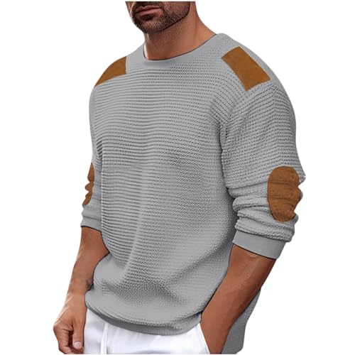 Mens Shirts Casual Stylish Long Sleeve Crewneck Sweatshirt No Hood Loose Lightweight Pullover Outdoor Clothing