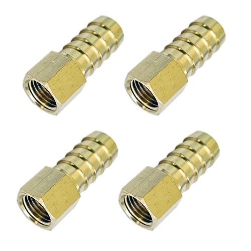 4PC 1/2 HOSE BARB X 1/4 FEMALE NPT Brass Pipe Fitting NPT Thread Gas Fuel Water Air