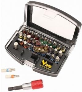 Vigor 38467-10 Screwdriver Bits Set of 32 Mixed