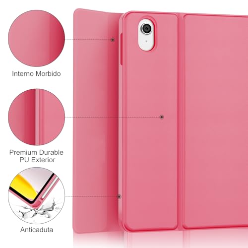 Funda teclado iPad 10 generación 10.9 pulgadas inalámbrico rosa A16 7