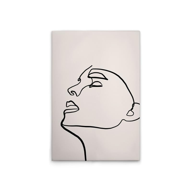 Toile motif visage oneliner DD132451 pour créer une ambiance bohème chic dans votre salon