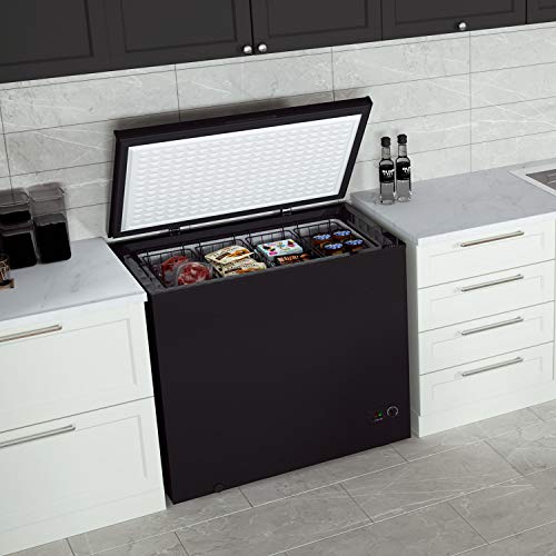 Northair Chest Freezer - 7 Cu Ft with 4 Removable Baskets - Reach In Freezer Chest - Quiet Compact Freezer - 7 Temperature Settings - Black - Thumbnail 4