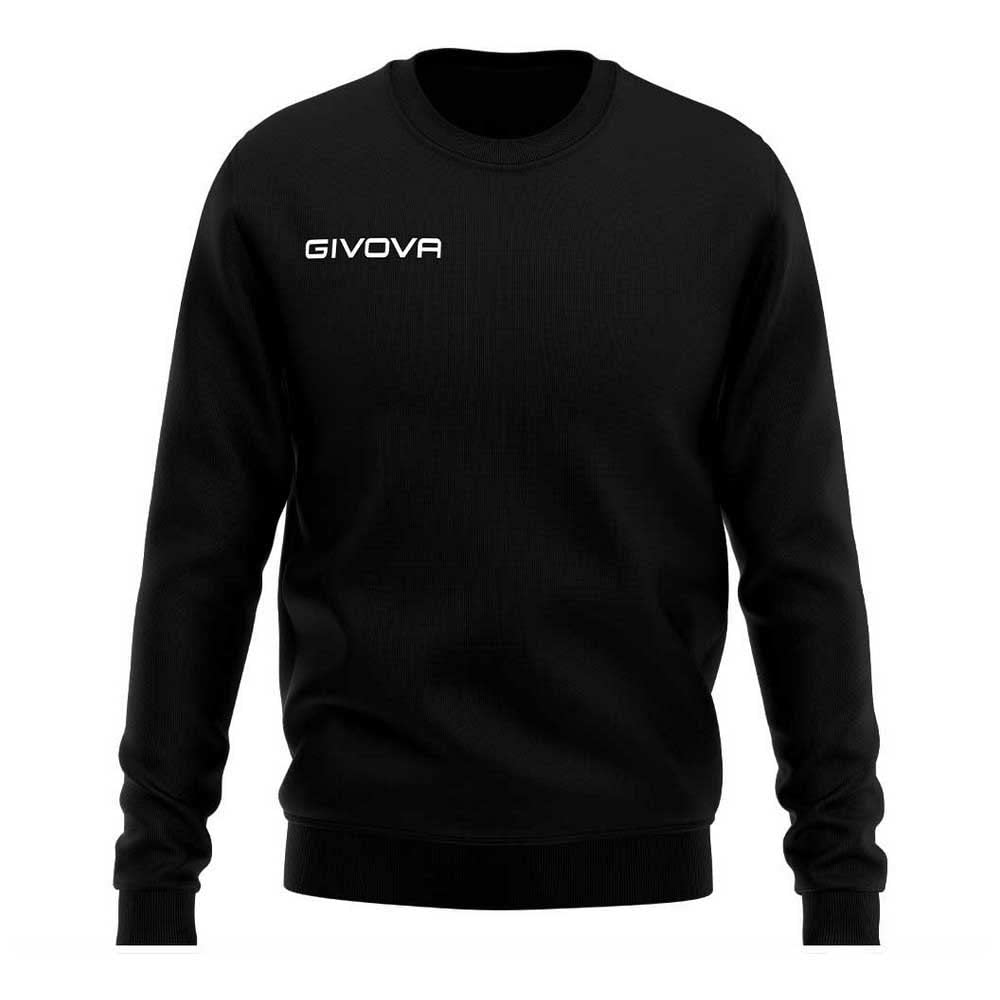 Givova, Unisex, Pullover, Sweatshirt Rundhalsausschnitt, Schwarz, (L)