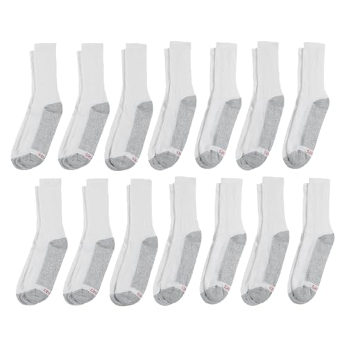 Image of Hanes Men's Double Tough Crew Socks | Moisture Wicking Socks, Multipack