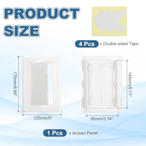 Panneau d'accès en plastique ABS PATIKIL double face pour mur blanc - 3