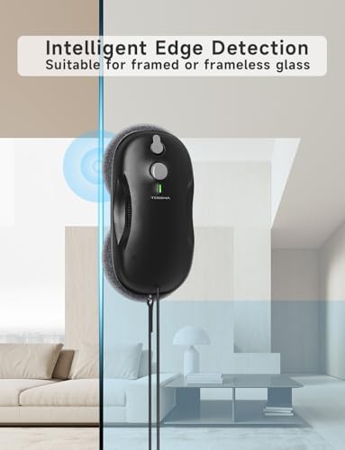 Tosima Stück Mikrofaser-Ersatzpads für W2/W3 Fensterreiniger, wiederverwendbar, maschinenwaschbar Fensterputzroboter mit Dreifachem Sicherheitssystem (Schwarz)