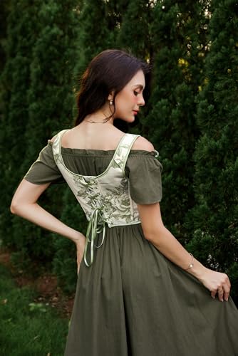 Image of Scarlet Darkness Corset Tops for Women Renaissance Floral Bustier Tops