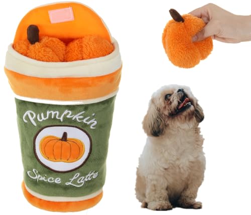 Hide and Seek Plush Dog Toy, 2 in 1 Crinkle Interactive Squeaky B...