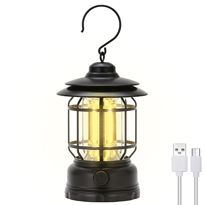 ARUI LED Camping Light Retro Style Lighting Battery Type-c Rechargeable Dimmable Tent Lamp Outdoor Portable Flashlight Lanterns Lightweight for Courtyard Hiking Power Outages Emergency (B0CZKZV1DM) Amazon Price History, Amazon Price Tracker