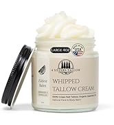 100% Grass Fed Beef Tallow For Skin - Face &amp; Body - All Natural Whipped Moisturizing Lotion Infus...
