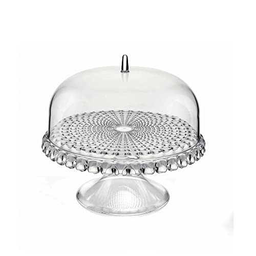 Guzzini - Tiffany, Présentoir à Gâteaux avec Petite Cloche, Moule à Gâteau avec Couvercle - Transparent, Ø 30 x h27 cm - Made in Italy - 19940100