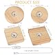 Aubess LED Sockel, 4 Stück Holz Quadrat/Rund LED Sockel für Acrylglas, Leuchtsockel mit USB-Kabel für Kristallkugel, Glas, Acryl (Warmes Licht)