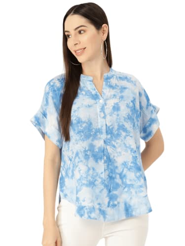 Image of Maaesa Hand Dyed Rayon Top for Women